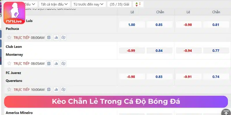 Kèo chẵn lẻ dự đoán tổng bàn thắng là số lẻ hay số chẵn 