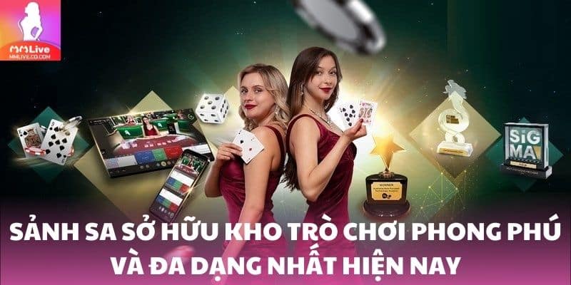 Sảnh SA sở hữu kho trò chơi phong phú và đa dạng nhất hiện nay