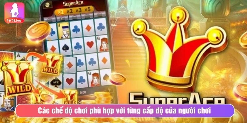 JILI Siêu Cấp Ace - Slot Game Đáng Chơi, Thưởng Đỉnh Nhất Các chế độ chơi phù hợp với từng cấp độ của người chơi