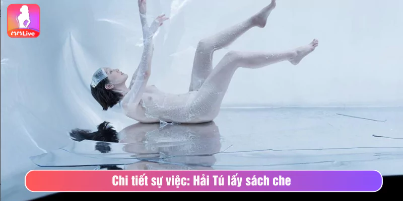 Chi tiết sự việc: Hải Tú lấy sách che nude nghệ thuật